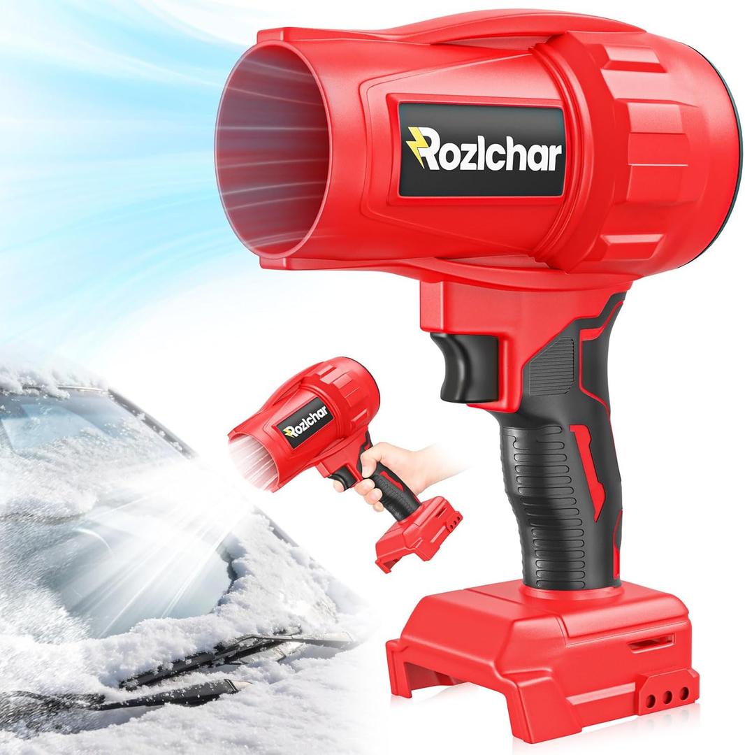Rozlchar Cordless Leaf Blower Compatible for Milwaukee 18V Batteries(No Battery), Variable Speed Handheld Turbo Blower with Brushless Motor, Portable Dust/Snow Cleaner for Lawn, Patio