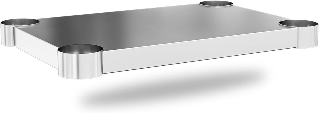 Stainless Steel Undershelf for 24x30 Inch Commercial Work Prep Table - Bottom Shelf Add-On Extra Storage for NSF Kitchen Restaurant, Caf, Bakery