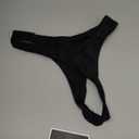 SherryDC Womens Cheeky Thong Brazilian Bikini Bottoms Sexy High Cut Leg Swimsuit Bottom Ruched Butt Bathing Suit Briefs (Small, Black)