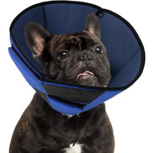 Small Dog Cone Collar, Adjustable Soft Dog Cone for Small Dogs to Stop Licking, Breathable Pet Recovery Cone for Small Male Female Dogs, Blue S (Blue)