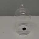 MDEOOSKY Smoking Cloche with Wood Base, Cocktails Smoke Infuser Accessory, for Dessert Food and Drinks Classic Glass Smoke Cloche Glass Dome for Smoker Gun Cocktails