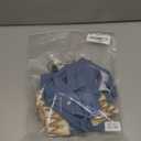 BAVADER Teen Swimsuits for Girls 12-14 Bright Colors Bathing Suits Woven Welt High Waisted Bathing Suits for Teens 12-14 Girls Bikini 2 Pieces Swimsuit with Removable Bra Grey Blue