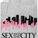 Jay Franco Plush Throw Blanket  Soft & Comfy 50x70 Inches Throw for Couch or Bed  Cozy Home Dcor for Living Room & Bedroom, Grey - Sex and the City