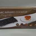 MegaChef Ceramic Infrared Double Cooktop, 25 Inch, Black