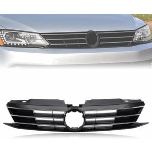 MotorFansClub Front Grill Fit for Volkswagen Jetta 2015 2016 2017 Front Bumper Upper Center Grille