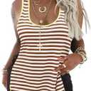 Tankaneo Womens Oversized Long Tank Tops Scoop Neck Side Slit Sleeveless Cotton Shirts Summer Casual Racerback Tees M