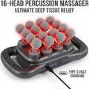 BEAUTI4U 16 Head Deep Tissue Massager with Red Light Therapy, Multi Head Massage Gun, 9 Speeds & 9 Modes, Type-C Rechargeable Full Body Back Massager, Knot Buster 2.0 Muscle Massage Tool