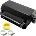 2L Coolant Reservoir Tank, Universal Aluminum Coolant Overflow Tank, Black Expansion Tank Recovery Water Tank Reservoir