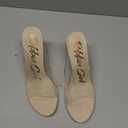 Women's Clear Wedge Heels - 4 Inch Open Toe Chunky Heels with Transparent Upper & Genuine Leather Sole | Slip-On Comfortable Dress Shoes | Fashion Platform Sandals (Lemonade.A) - Cork 9