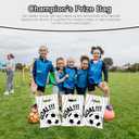 4 x smrtcol Soccer Party Favor Bags with Handles50 Pack White Football Theme Gift Bag for Kids, Sports Birthday Goodie Bags for Candy, Toys & Party Supplies