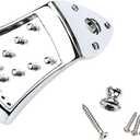 Triangle Mandolin Tailpiece with Buckle and Screws, 8 String Mandolin Cover,Musical Instrument Replacement Part Accessories, String Plate, Sturdy Easy Installation