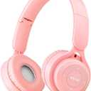 Upgraded Hybrid Noise Cancelling Headphones with Transparent Modes Wireless Bluetooth with Mic Deep Bass Soft-Earpads Hi-Fi Audio Comfortable Fit Long Playtime for Home Office Travel Over Ear Pink
