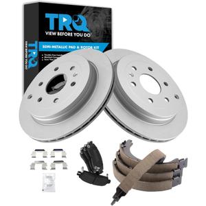 TRQ Rear Brake Pad & Rotor Kit Compatible with Buick Chevrolet GMC Saturn