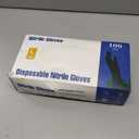 Nitrile Disposable Gloves Pack of 100, Latex Free Safety Working Gloves for Food Handle or Industrial Use, Large