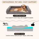 Bedside Dog Bed, Adjustable Height Elevated Lounge Dog Bed for Large Dogs