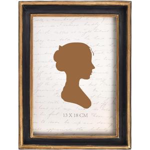 AELS 5x7 Inch Vintage Picture Frame, Elegant Antique Photo Frames with Glass Front, Photo Display, Tabletop Wall Hanging, Gift Ideas, Black with Gold Trim