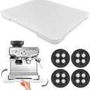 360° Rolling Tray Bamboo Appliance Slider for Kitchen Appliances, for Breville Espresso Machine Accessories, Sliding Tray for Coffee Maker Appliances Mat Easily from Under The Cabinet Gray 13"×15.7"