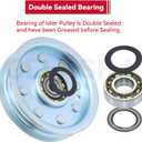 GELASKA 2 Pack 756-0627B Idler Pulley Replaces MTD 756-0627D Idler Pulley, MTD 756-0627 Flat Idler Pulley, 756 0627B, 756-0365, 956-0365 for Cub Cadet Lt1045, Lt1018, Lt1046, Lt1500, I1046 Tractors