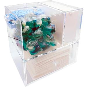 4 in 1 Dryer Sheet Holder, Laundry Pods Container, Lint Bin, Scent Booster, Dryer Balls, Detergent Laundry Room Organization, Storage Containers, Acrylic Box, Cube storage organizer