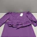 Women's Bodycon Pencil Dress Church Teacher Office Modest Business Wear to Work Sheath Suiting Dresses (Medium, Purple( Dark ))