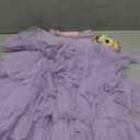 Cilucu Flower Girls Dress Kids Long Tiered Tulle Dresses Little Girls Birthday Party Ball Gown Baby Girls Princess Banquet Pageant Outfits Children Summer Boho Dress Purple Size 12-24 Months