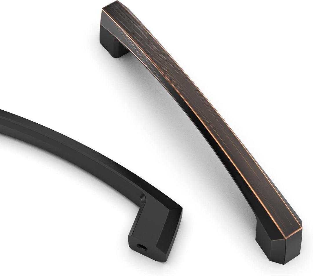 Asidrama 10 Pack 4 Inch(102mm) Oil Rubbed Bronze Kitchen Cabinet Handles, Cabinet Pulls Kitchen Cabinet Hardware for Cupboard Drawer Pulls