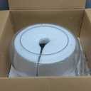 WUZUPS Chandelier Rustic Farmhouse Industrial Round Ceiling Pendant LED Light Fixture Clear Seeded Glass Shade for Dining Room Kitchen Island Foyer Entryway, H 20.9" x W 15.9", Brushed Nickel