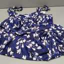 Summer Mae Plus Size Swimsuit for Women One Piece Swim Dress Tummy Control Bathing Suit with Flowy Skirt Modest Swimwear (Purple Leaf) 22 plus