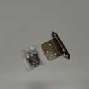 Laurey 28705 No Inset Face Mount Self-Closing Cabinet Hinge, Antique Brass, 2-Pack