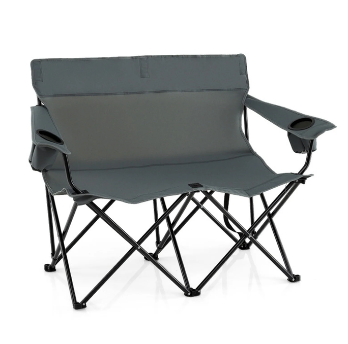 Camping Loveseat for Couples, Friends & Families, Double Camping Chair, Foldable Two Person Camping Chair for Campfire Nights, Tailgating Fun, Beach Escapes, RV Road Trips & Cozy Backyard Comfort, 56.7" x 23.2" x 36.6" inches
