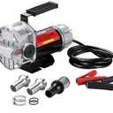 TOPWAY 12V DC Gasoline Diesel Pump 10GPM Self-priming Electric Oil Transfer Pump With Handle, Overheat Protection, Explosion-Proof, Built-in Bypass, for Gasoline Fuel Diesel Kerosene Removal