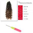 GoGo Curl Crochet hair 18inch Water Wave Crochet hair Ombre Synthetic Bohemian Crochet Braid Deep Wave Braiding hair Extensions (7Packs,1B/4/30)