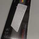 Perixx PERIBOARD-213W Silent USB Scissor Keyboard with Cable – Compact Design with Numeric Keypad – White – Spanish Qwert with Ñ