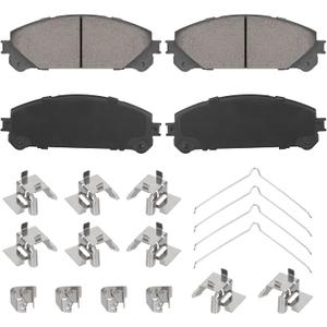 Front Ceramic Brake Pads Set for Toyota Highlander 2008-2019, Sienna 2011-2020, for Lexus RX350 2010-2020, RX450h 2010-2019, for NX200t NX300 NX300h, RX350L RX450hL, 4PCS