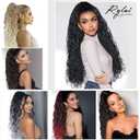 Ombre Gray Ponytail hairpiece for black women Drawstring Long Curly Pony Tail Hair Extainson Fake Ponytail Extensions Gray Drawstring Ponytail for Black Women(Sliver Gray mix 6 OZ)