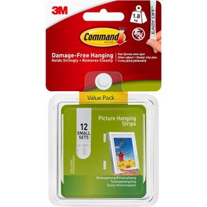 3M Picture Hanging Strips, Small, 24 Strips/Pk