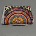 Half Round Door Mat,Semi Circle Bathroom Floor Rug,Mandala Boho Bohemian Non-Slip Welcome Entrance Way Absorbent Bath Mat,Microfiber Tufted Indoor Rug for Kitchen Living Room (Multicolor)