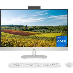 HP 27 inch All-in-One Desktop PC, FHD Display, 13th Generation Intel Core i7-1355U, 12 GB RAM, 512 GB SSD, Intel Iris Xe Graphics, Windows 11 Pro, 27-cr0082 (2023)