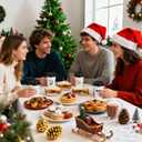 100 Pcs 16 oz Christmas Disposable Paper Cups with Lids and Coffee Cup Sleeves Snowman Face Hot Cocoa Cups for Hot Cold Drinks Drinks, Family Gatherings & Xmas Holiday Party Supplies