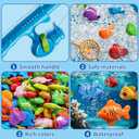 Magnetic Fishing Game Toys for Kids Toddlers 3-5 4-8, Water Table Bathtub Toys with Pole Rod Net & Fish, Water Bath Pool Outdoor Fishing Toys for Kids Toddlers Baby Boys Girls Age 3 4 5 6 7 8 Year Old