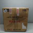 Yaheetech Mid Back Mesh Office Chair with Leather Seat Executive Office Computer Task Chair with Armrests and Lumbar Support, Brown