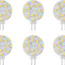 12V G4 LED Bulb 3W Bi-Pin LED Disc Light Bulb 20-30 Watt Equivalent Warm White for Puck Lights in RV Trailers Campers Automotive Marine Landscape Lighting 6pcs
