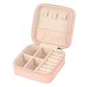 Imtos Travel Jewelry Case with Mirror, Mini Portable Jewelry Travel Organizer, Small Jewelry Box for Bridesmaid Gift, Travel Essential to Store Ring, Necklace, Earring. (G)