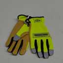 Youngstown Glove Hi Viz Cut Resistant Hybrid Safety Work Gloves For Men - Kevlar Lined, Puncture Resistant - Lime Green, Medium