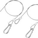 uxcell Picture Hanging Wire Kit, 2Set 0.5M Loop and Hook Hanging Wire for Home Picture Art Gallery Picture Display Kit, Load 66 Lbs