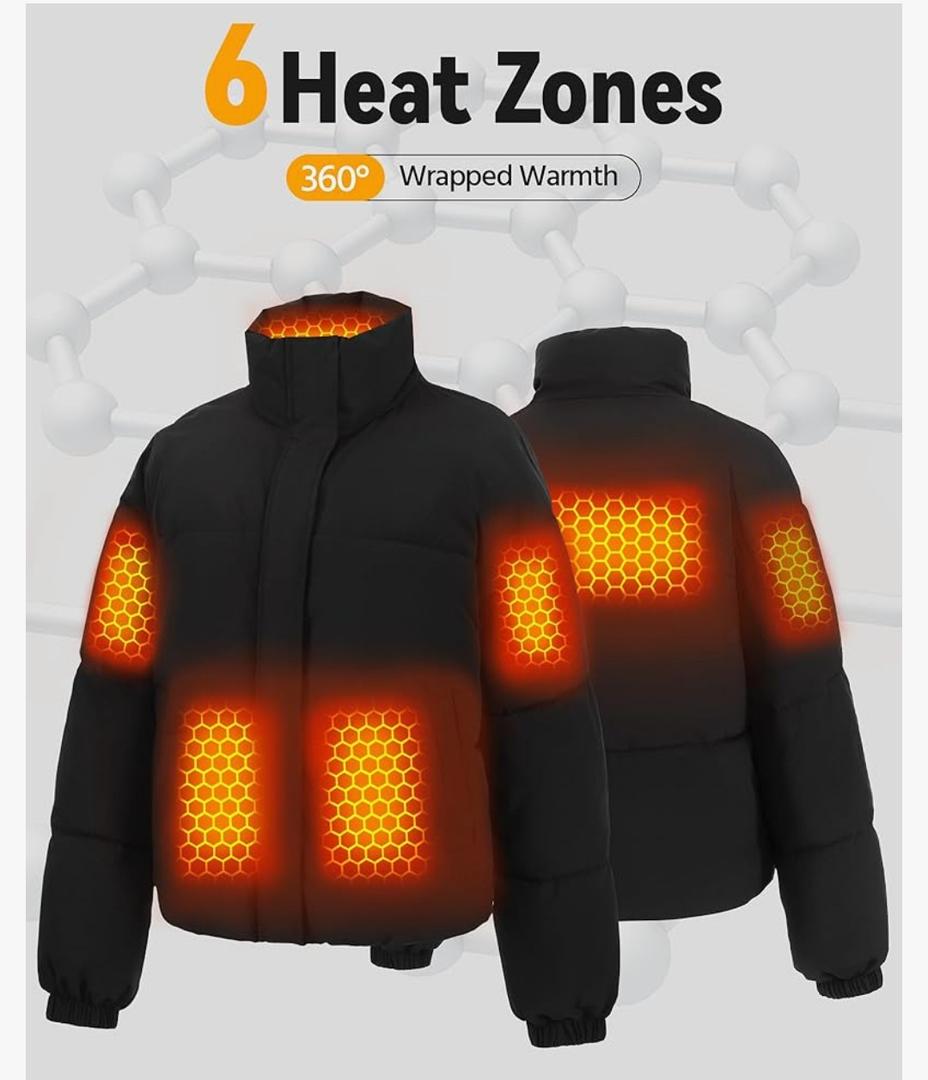 Graphene Women Heated Jacket 12V Fast Charge 18400mAh Large Capacity