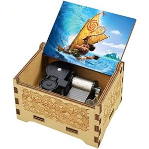 Sooharic Wooden Music Box, Antique Carved Wind Up Music Box Gifts for Kids