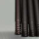 Curtain Rods for Windows 32-124 inch, 5/8 inch Bronze Curtain Rod with Classic Finials Adjustable by Splicing for Bedroom Kitchen Living Room (Brown)