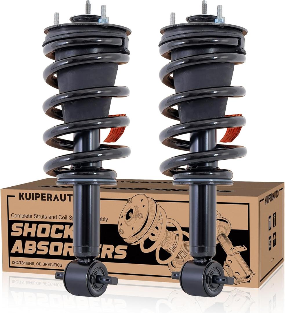Front Complete Struts Coil Spring Assembly 239112 Compatible with 2014-2018 Chevy Silverado 1500 4WD/ 2014 2015 2016 2017 GMC Sierra 1500 RWD Replacement Shock Absorbers