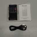 PRUNUS J-328 Mini Portable Pocket FM Radio MP3 Walkman Radio with Recorder, Gifts for Mom, Lock Key, SD Card Player, Rechargeable Battery Operated(NO AM) Red